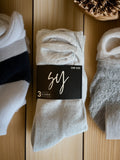 Chaussettes Longues Homme – Crème – Pack de 3 Paires